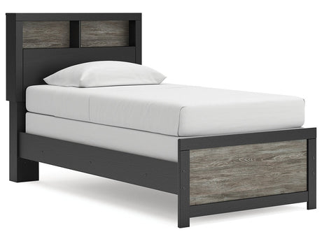 Broachmyn Black/Gray Twin Bookcase Bed by Ashley at Eve Furniture