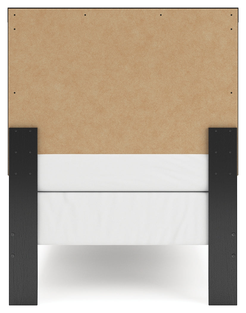 Broachmyn Black/Gray Twin Panel Bed by Ashley at Eve Furniture