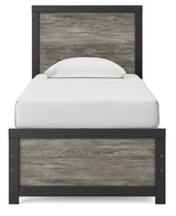 Broachmyn Black/Gray Twin Panel Bed by Ashley at Eve Furniture