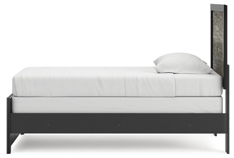 Broachmyn Black/Gray Twin Panel Bed by Ashley at Eve Furniture