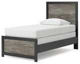 Broachmyn Black/Gray Twin Panel Bed by Ashley at Eve Furniture