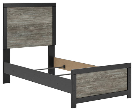 Broachmyn Black/Gray Twin Panel Bed by Ashley at Eve Furniture