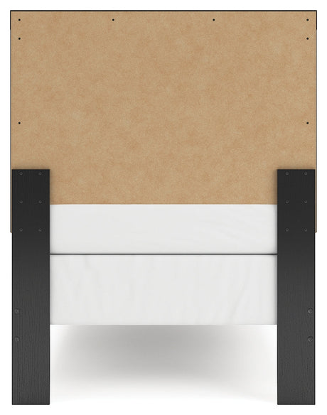 Broachmyn Black/Gray Twin Panel Bed by Ashley at Eve Furniture