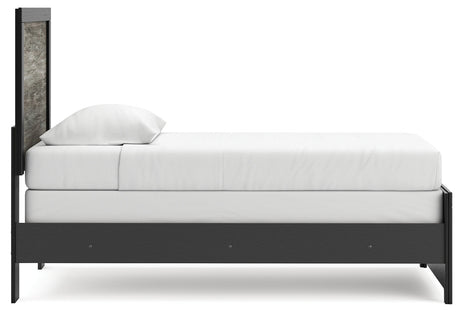 Broachmyn Black/Gray Twin Panel Bed by Ashley at Eve Furniture