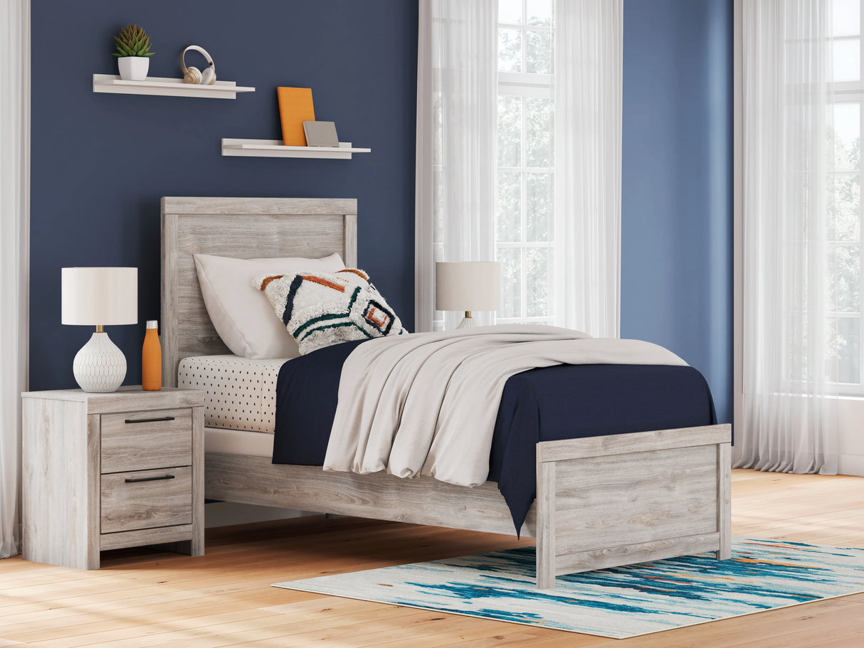 Broachmyn Gray Twin Panel Bed by Ashley at Eve Furniture
