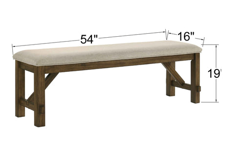 Broadmoor Brown Bench by Crown Mark at Eve Furniture
