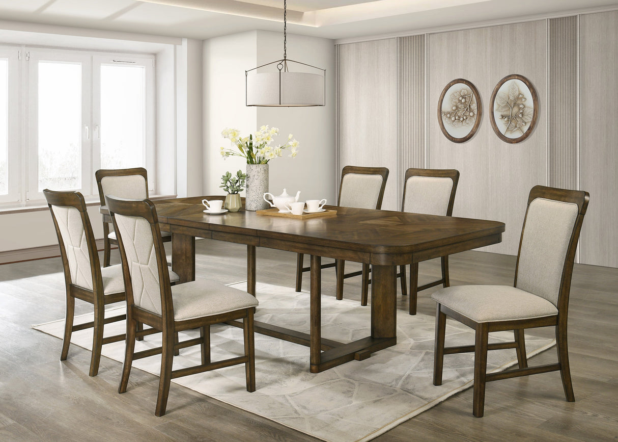 Broadmoor Brown Extendable Dining Table by Crown Mark at Eve Furniture