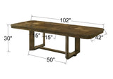 Broadmoor Brown Extendable Dining Table by Crown Mark at Eve Furniture