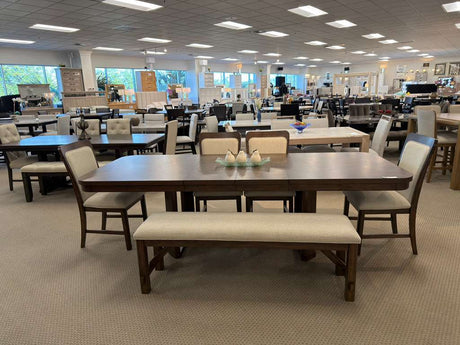 Broadmoor Classic Brown Extendable Dining Room Set by Crown Mark at Eve Furniture