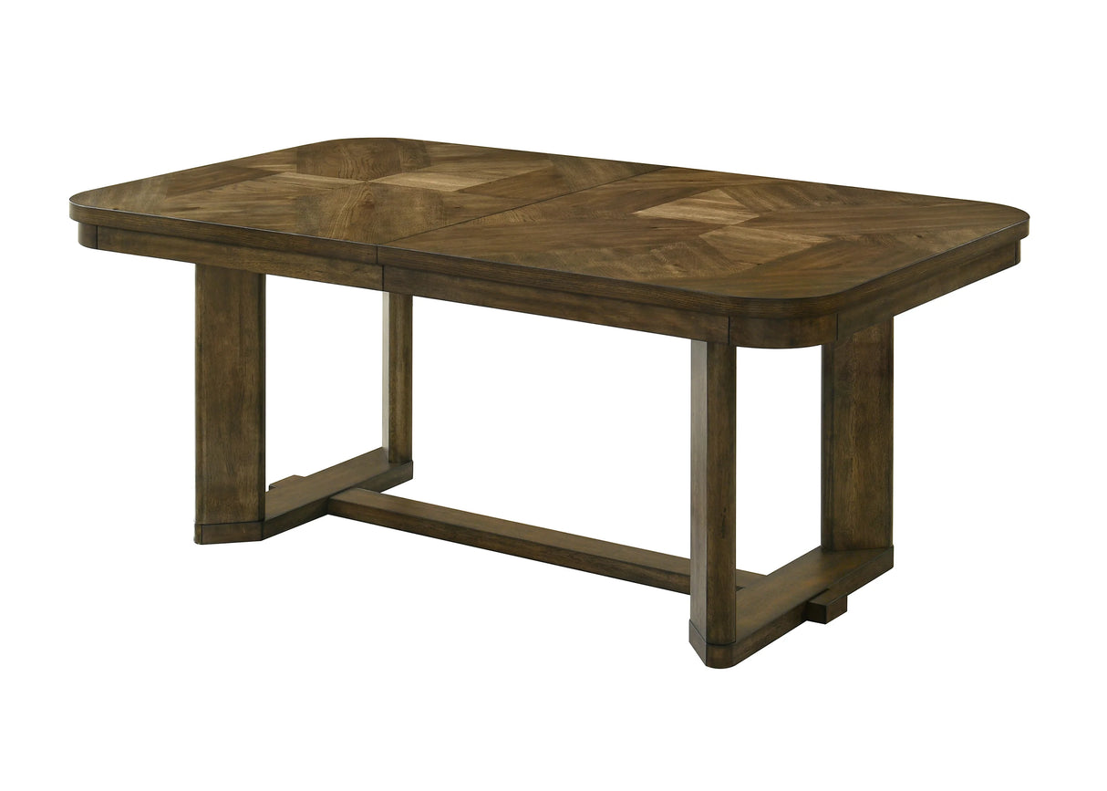 Broadmoor Classic Brown Extendable Dining Room Set by Crown Mark at Eve Furniture