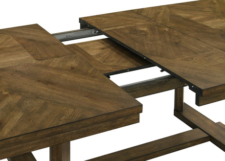 Broadmoor Classic Brown Extendable Dining Room Set by Crown Mark at Eve Furniture