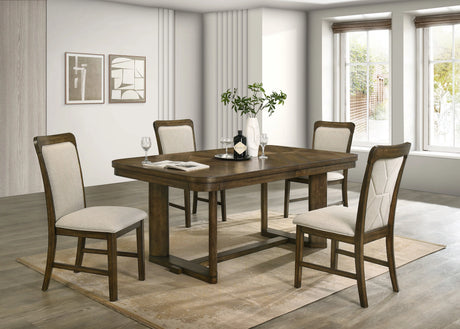 Broadmoor Classic Brown Extendable Dining Room Set by Crown Mark at Eve Furniture