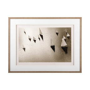 Broads Regatta, Island Yachts by Ben Wood Hand Embelished Framed Photo Art Print Matted under Glass by Mercana at Eve Furniture