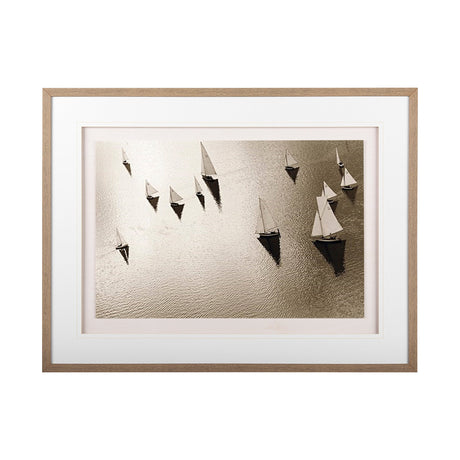 Broads Regatta, Island Yachts by Ben Wood Hand Embelished Framed Photo Art Print Matted under Glass by Mercana at Eve Furniture