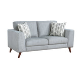 Broadway Grayish Blue Loveseat by Homelegance at Eve Furniture
