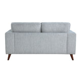 Broadway Grayish Blue Loveseat by Homelegance at Eve Furniture