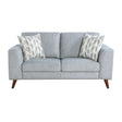 Broadway Grayish Blue Loveseat by Homelegance at Eve Furniture
