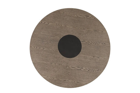 Broager Oak Rustic Oak/Dark Walnut Round 5-Piece Dining Room Set by Furniture of America at Eve Furniture