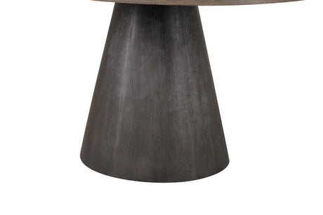 Broager Oak Rustic Oak/Dark Walnut Round 5-Piece Dining Room Set by Furniture of America at Eve Furniture
