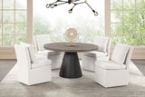 Broager White Rustic Oak/Dark Walnut 5-Piece Dining Room Set by Furniture of America at Eve Furniture