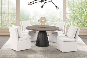 Broager Rustic Oak/Dark Walnut 5-Piece Dining Room Set by Furniture of America at Eve Furniture