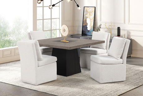 Broager Rustic Oak/Dark Walnut 5-Piece Dining Room Set by Furniture of America at Eve Furniture