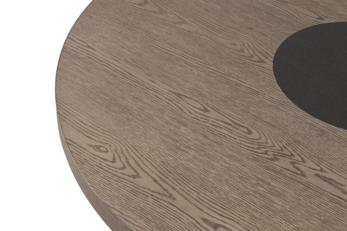 Broager Rustic Oak/Dark Walnut Round Table by Furniture of America at Eve Furniture