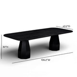 Brocha 106" Ash Wood Rectangular Dining Table by TOV Furniture at Eve Furniture