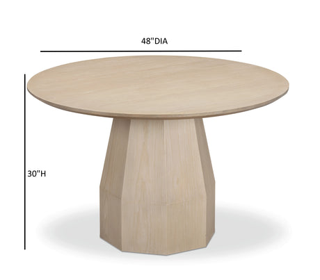 Brocha 48'' Ash Wood Round Dining Table by TOV Furniture at Eve Furniture