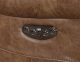 Brock Cinnamon Dual-Power Reclining Console Loveseat by Steve Silver at Eve Furniture