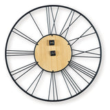 Brockett Black/Natural Wall Clock by ASHLEY FURNITURE at Eve Furniture