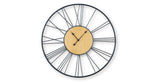 Brockett Black/Natural Wall Clock by ASHLEY FURNITURE at Eve Furniture