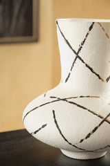 Brockford Cream/Black/Brown Vase by Ashley at Eve Furniture