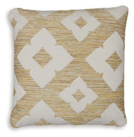 Brockner Next-Gen Nuvella Brown/Yellow Pillow (Set of 4) by Ashley at Eve Furniture