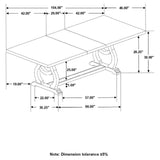Brockway 7-Piece Rectangular Trestle Dining Set by Coaster at Eve Furniture