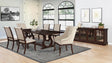Brockway 7-Piece Rectangular Trestle Dining Set by Coaster at Eve Furniture