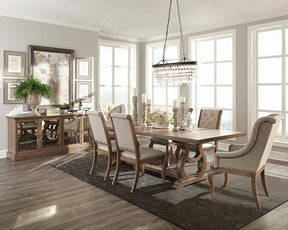 Brockway Cove and Barley Brown Trestle Dining Table by Coaster at Eve Furniture