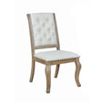 Brockway Cove Cream and Barley Brown Tufted Side Chairs, Set of 2 by Coaster at Eve Furniture