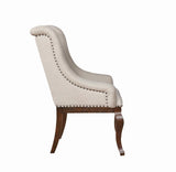Brockway Cove Cream/Antique Java Tufted Arm Chairs, Set of 2 by Coaster at Eve Furniture