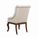 Brockway Cove Cream/Antique Java Tufted Arm Chairs, Set of 2 by Coaster at Eve Furniture