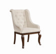 Brockway Cove Cream/Antique Java Tufted Arm Chairs, Set of 2 by Coaster at Eve Furniture