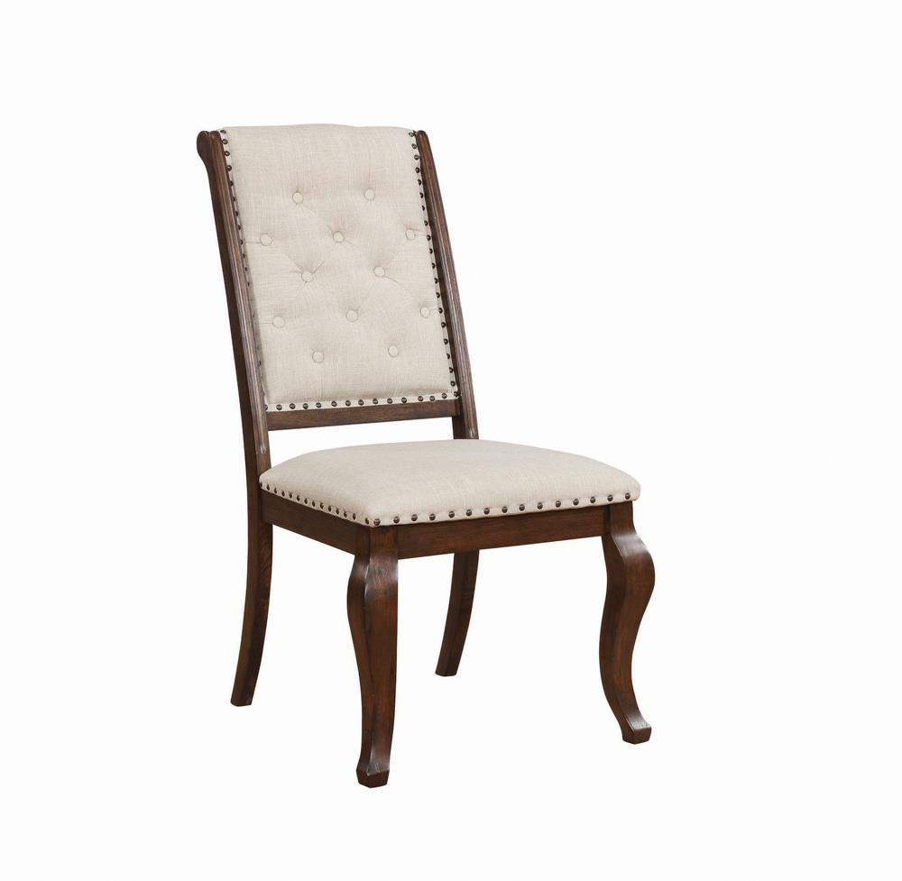 Brockway Cove Cream/Antique Java Tufted Dining Chairs, Set of 2