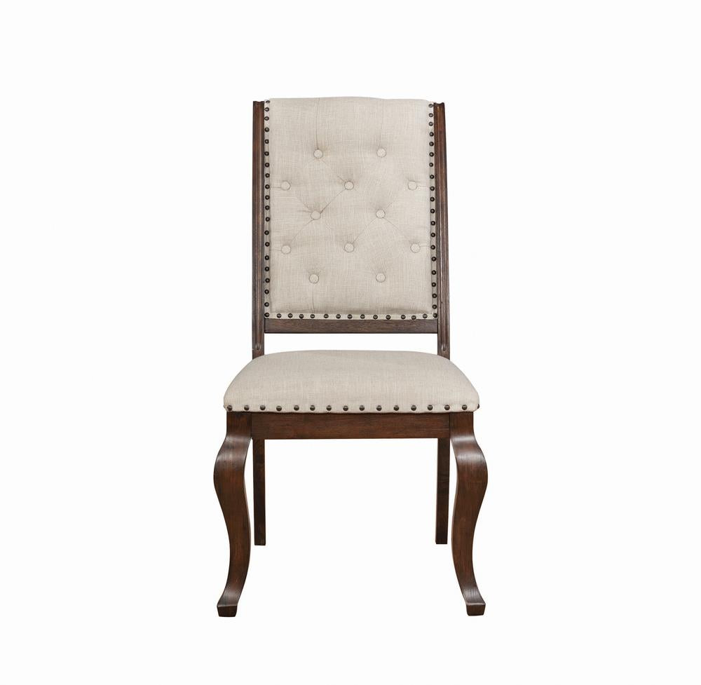 Brockway Cove Cream/Antique Java Tufted Dining Chairs, Set of 2