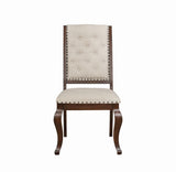 Brockway Cove Cream/Antique Java Tufted Dining Chairs, Set of 2