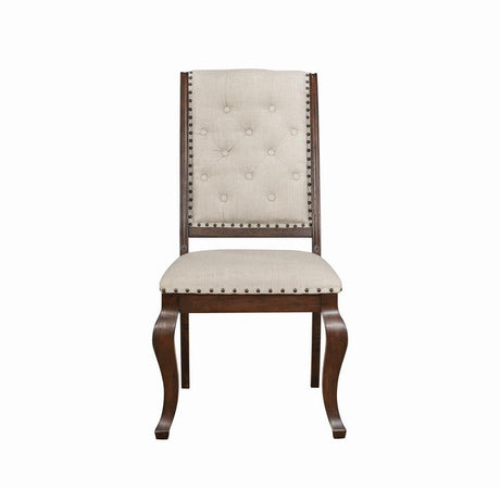 Brockway Cove Cream/Antique Java Tufted Dining Chairs, Set of 2