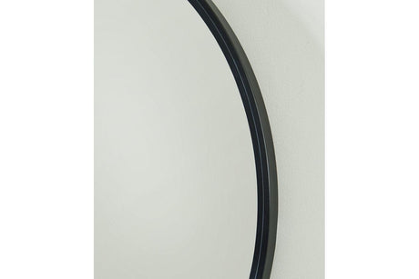 Brocky Black Accent Mirror by Ashley at Eve Furniture