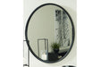 Brocky Black Accent Mirror by Ashley at Eve Furniture