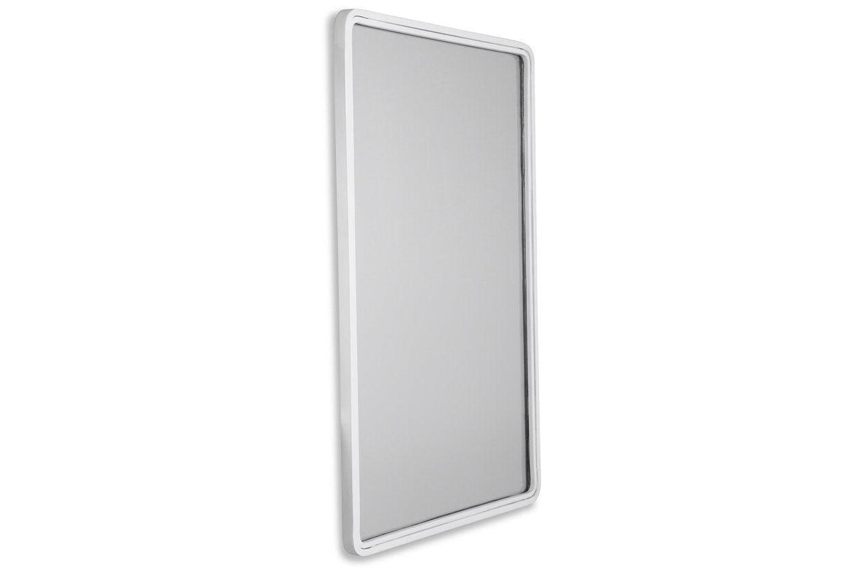 Brocky White Accent Mirror by Ashley at Eve Furniture