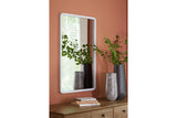 Brocky White Accent Mirror by Ashley at Eve Furniture