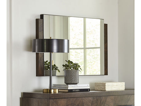 Broderick Chesser Mirror in Wild Oats Brown by Modus Furniture at Eve Furniture